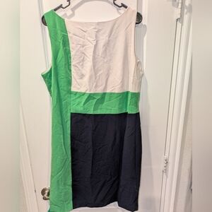 Shelby & Palmer Elegant Green and Blue Block Dress Size 16